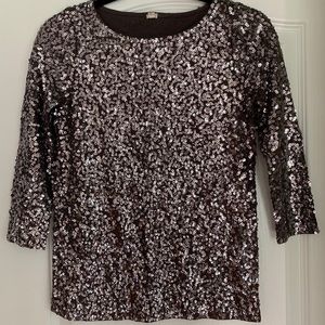 J. Crew Sequin top.